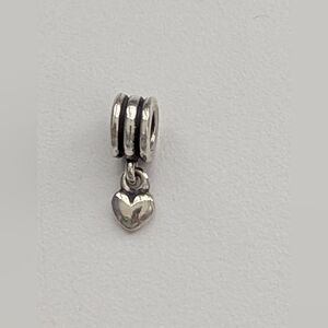 Authentic Pandora Silver Dangling Puffy Heart Charm